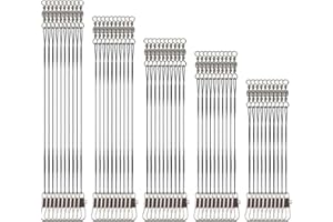 Giantree 50 Pcs Fishing Leaders, Stainless Steel Fishing Leaders with snap and Swivel, Anti-bite Stainless Steel Wire Leaders Fishing Leader Line for Fishing Rigs Saltwater and Freshwater