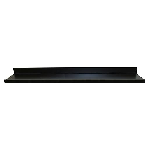 InPlace Shelving 9084682 Floating Wall Shelf with Picture Ledge, Black