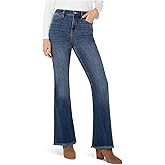 Liverpool Womens Hannah High-Rise Flare Jeans W/Fray Hem