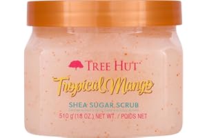 Tree Hut Shea Sugar Scrub Tropical Mango, 18oz, Ultra Hydrating and Exfoliating Scrub for Nourishing Essential Body Care