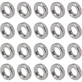 20x Presta Valve Core Cylinder Lock Ring Nuts Accessories for Car Bicycle Valve Insert Air Pump Compressor Set