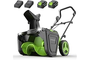 STEELITE Cordless Snow Blower 40V, 20-Inch Snow Thrower 850 lbs/Minute Capacity, Includes 2 x 4.0Ah Batteries & Charger, Idea