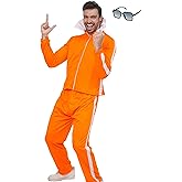 POEWAUVE Men's adult sports suit hoodie sportswear suit with glasses