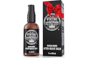 VIKING REVOLUTION Viking Luxury After-Shave Balm - Soothes Face, Moisturizes After Shaving, Eliminates Razor Burn - Sandalwood Scent