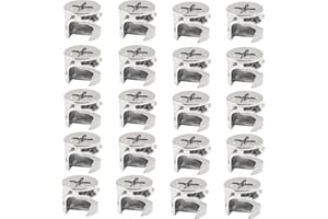 Litoexpe 12 x 10 mm Cam Lock Nut 20 Pcs, Joint Connector Locking Nuts Furniture Connecting Cam Fittings