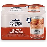 Natural Balance Limited Ingredient Adult Grain-Free Wet Canned Dog Food, Sweet Potato & Salmon Recipe, 13 Ounce (Case of 6)