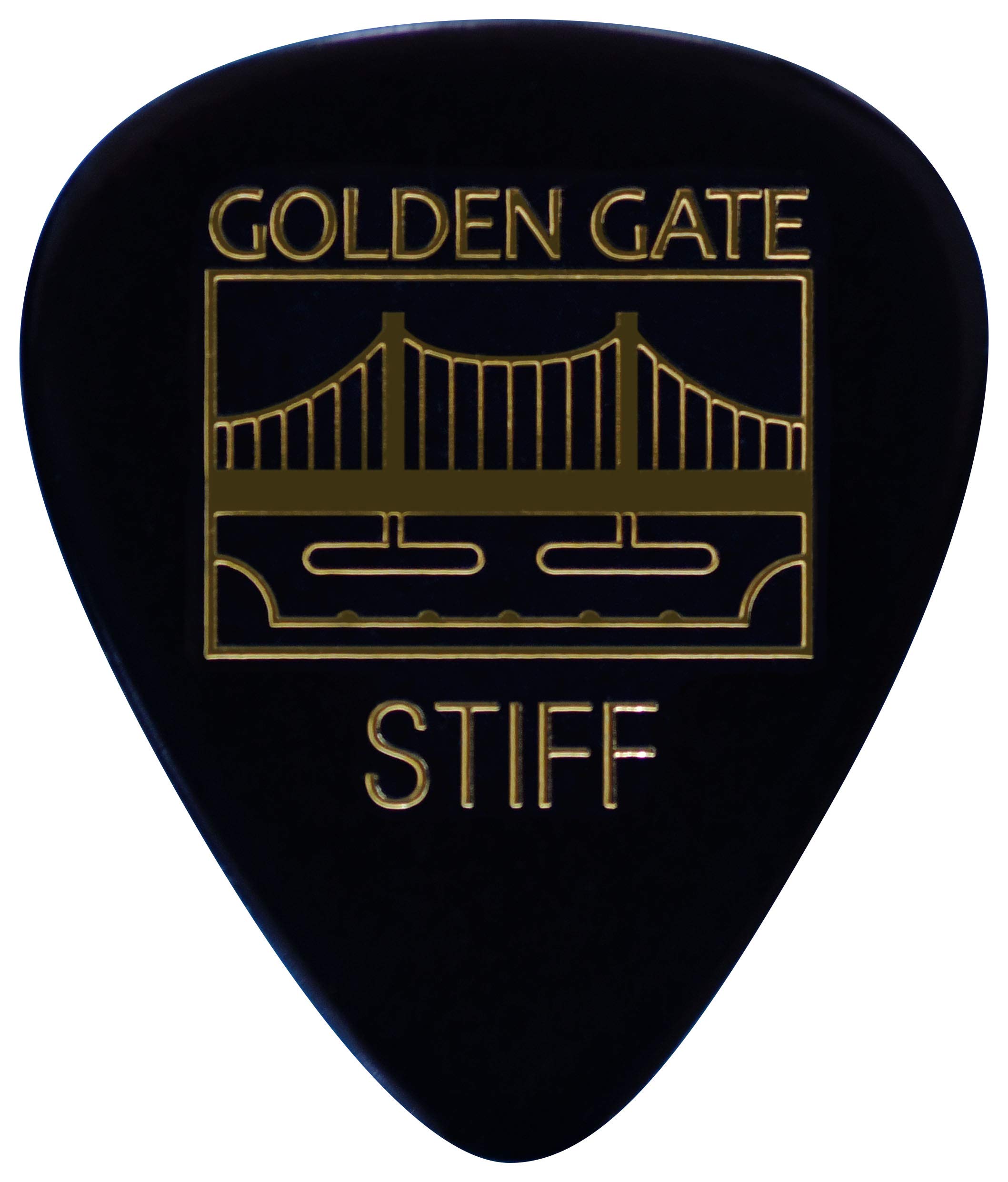 Golden Gate MP-343 Sideman Shape Guitar Picks, 1.0 mm Thickness, Black