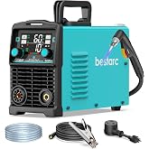 Bestarc 60A Non-HF Plasma Cutter, Blow Back Pilot Arc, 110V/220V | 5/8" Clean Cut 4/5" Max Cut, Post Flow, Large LED,Air Sensor, 2T/4T for Beginners DIY