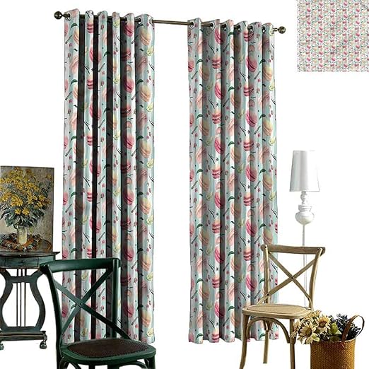Amazon Com Nooweihome Retro Room Darkening Curtains Hand Drawn