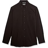 AXNY Boys Slim Fit Solid Super Stretch Solid Button Down Shirt