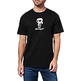 KARL LAGERFELD Men's Crewneck Short Sleeve Karl Graphic Striped Suit Relaxed Fit T-Shirt