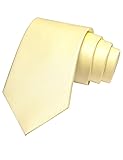 JEMYGINS Light Yellow Tie Mens Necktie for Wedding