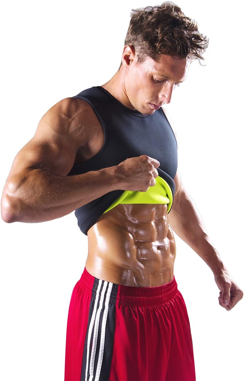 Redu Shaper Sauna Vest Shirt for Men- Weight Loss Apparel (Small) Black