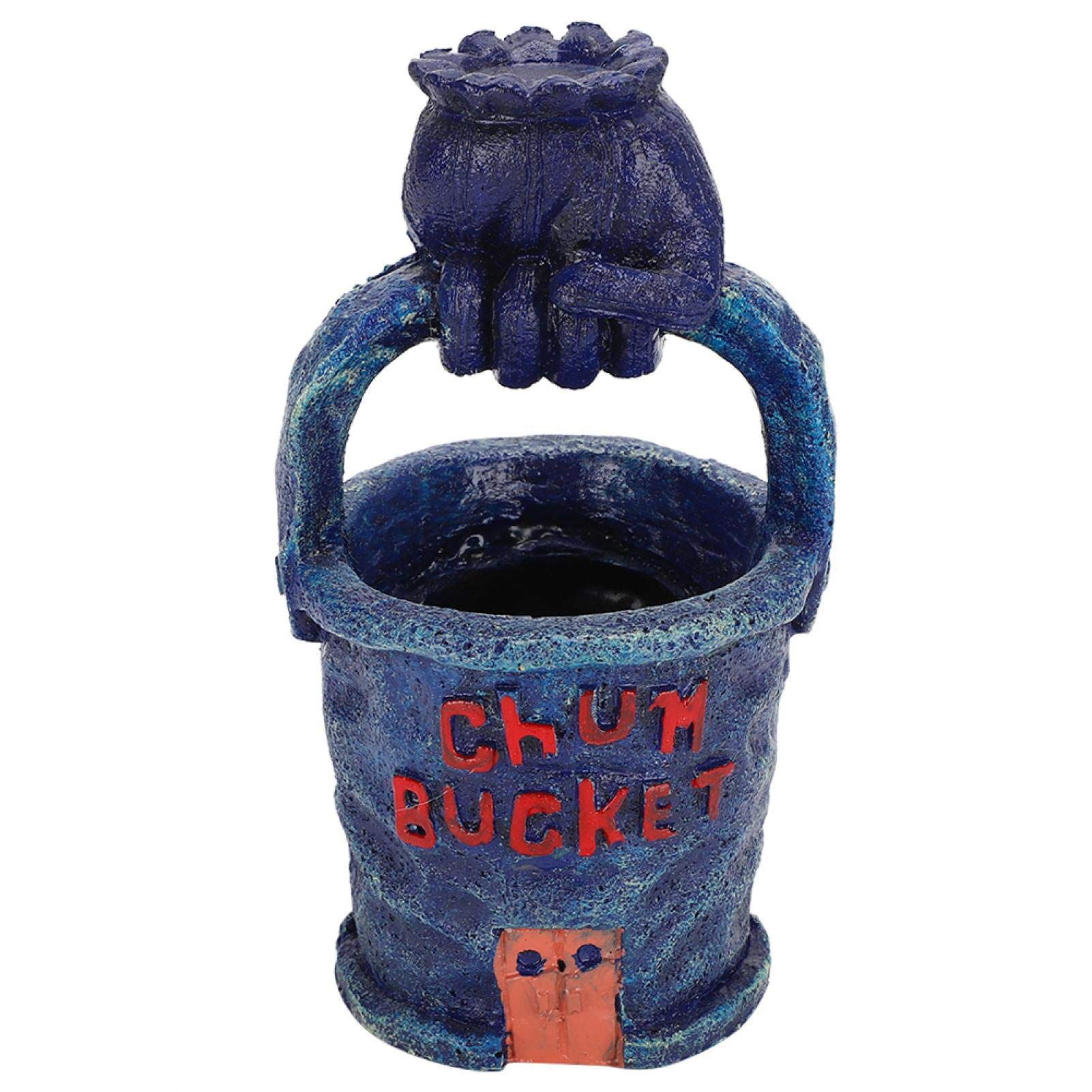 Agatige Aquarium Ornament, Aquarium Decoration Fish Tank Decorations, Aquarium Décor Thematic Ornaments for Betta Fish Cichlid Goldfish Shrimps Hermit Crabs (The Chum Bucket)