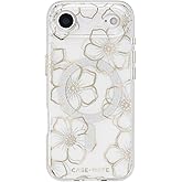 Case-Mate iPhone Air Case [Compatible with MagSafe] - Sparkly Floral Phone Case with 12ft Drop Protection - Premium Magnetic Cover for iPhone Air - Floral Gems