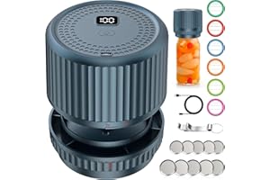 UNERVER M12 Auto Stop Electric Mason Jar Vacuum Sealer - 2025 Upgrade Smart Jar Vacuum Sealer for Mason Jars with Wide and Regular Mouth Canning Jar Lids Portable Mason Jar Sealer Machine Kit