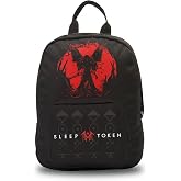 Rocksax Sleep Token Take Me Back To Eden Graphic Mini Backpack with 3 Compartment &ndash; Festival &amp; Outdoor Activities Small Backpack for Women &amp; Men &ndash; Rock Band Collectible Bag, Black