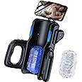 Leten Sex Toy Automatic Male Masturbator - Men Electric Adult Sex Machine with 12times/s Thrusting, Hand Free Penis Training Stroker with Phone Holder and 2 Soft Silicone Pocket Pussy