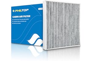PHILTOP Cabin Air Filter, Replacement for CF10285 CP285 4Runner Camry Corolla Tundra Highlander Avalon Prius Sequoia IS250 RX350, Premium Cabin Filter with Activated Carbon Filter Up Dust Pollen Odor