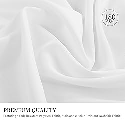 REWOMC 10 Pack Round Tablecloths - 90 Inch, White