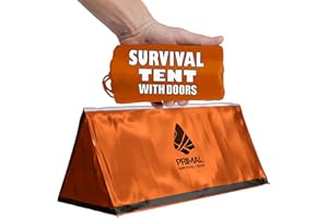 PRIMAL SURVIVAL GEAR Survival Gear Shelter for Bug Out Bag - Storm Shelter Survival Tent with Doors - Tornado Shelter - Small Bivy Tent Emergency Shelter for Camping - Tactical Tent for Emergency Bugout Survival Kit