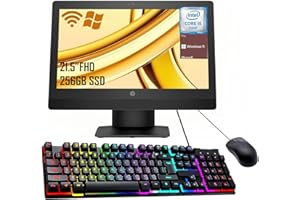 HP ProOne 600 G3 All-in-One Desktop Computer, 21.5" FHD(1920x1080), Core i5-7500 3.4GHz Up to 3.8GHz, 8GB RAM, 256GB SSD, No 