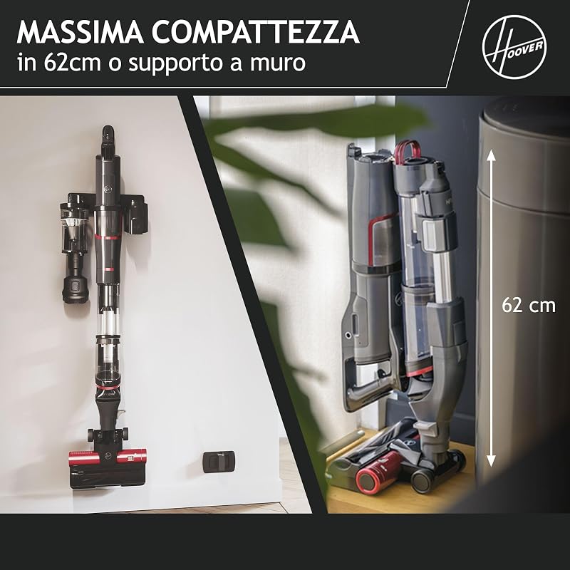 Aspirapolvere senza filo con CORNER GENIE, Spazzola anti-grovigli con luci LED integrate [HFX10H]