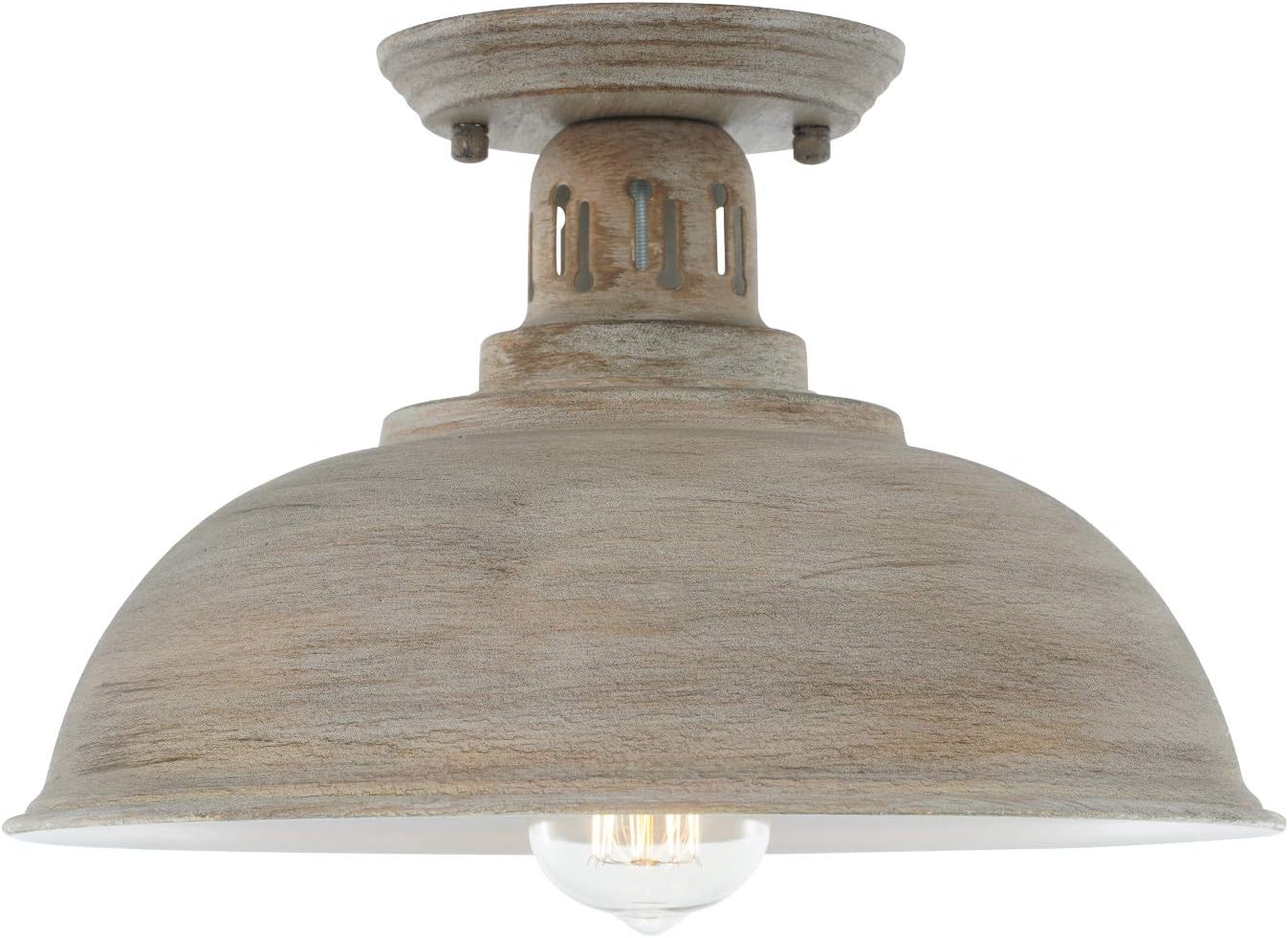 HMVPL Farmhouse Close to Ceiling Light, Vintage Semi Flush Mounted Lighting Fixture Industrial Ceiling Lamp for Kitchen Island Dining Room Foyer Hallway Entry Bedroom - - 