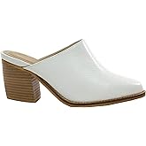 ARIDER ARiderGirl Womens Sissy Stacked Heel Snake and Cow Print Pointed Toe Slip-on Mule