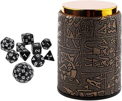 Sharplace 10 Piezas Juego de Dados Poliédricos D4-D60 con Soporte Vaso