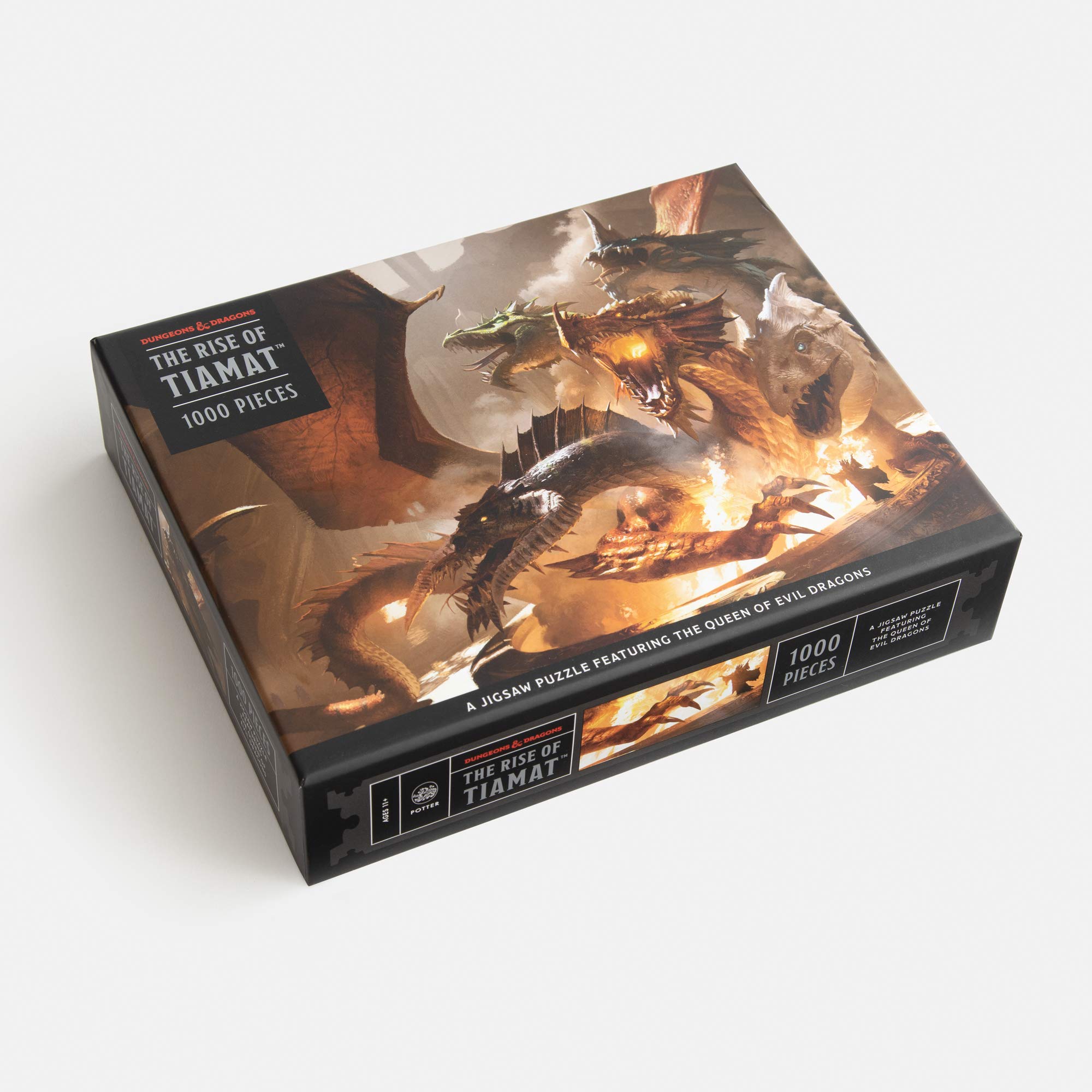 Clarkson Potter The Rise of Tiamat Dragon Puzzle (Dungeons & Dragons): 1000-Piece Jigsaw Puzzle Featuring The Queen of Evil Dragons: Jigsaw Puzzles forAdults