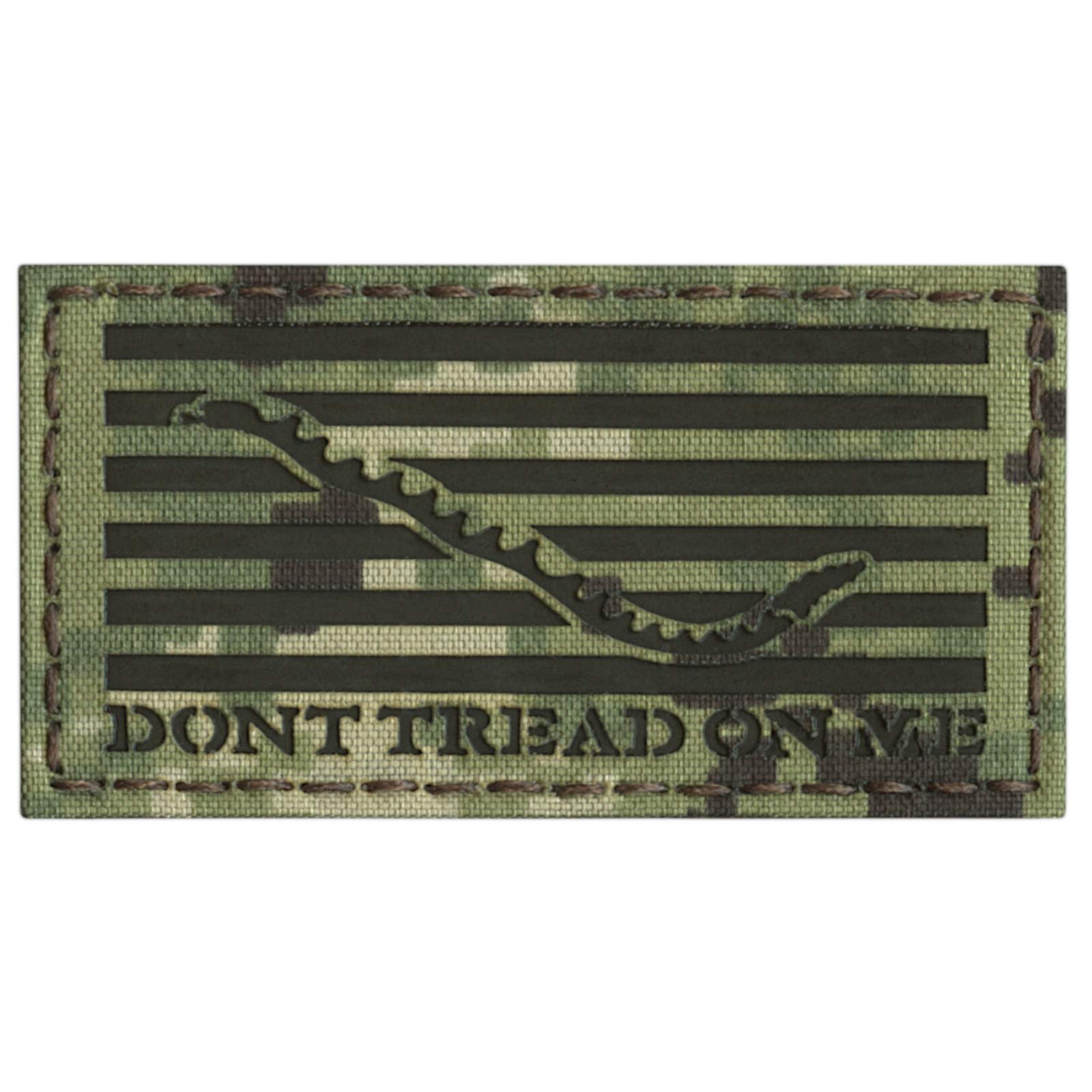 IR USA 2-1/8x4 inch DTOM Dont Tread On Me Flag NWU Type III Navy Seals DEVGRU AOR2 Tactical Fastener Patch