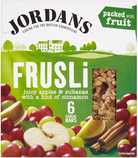 Jordans Frusli Cereal Bars Apple, Sultana & Cinnamon (6x30g) Pack of