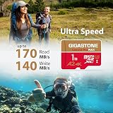 Gigastone 1TB Micro SD Card A2 V30 4K UHD GoPro w/ USB C 3.2 Card Reader Adapter view 3