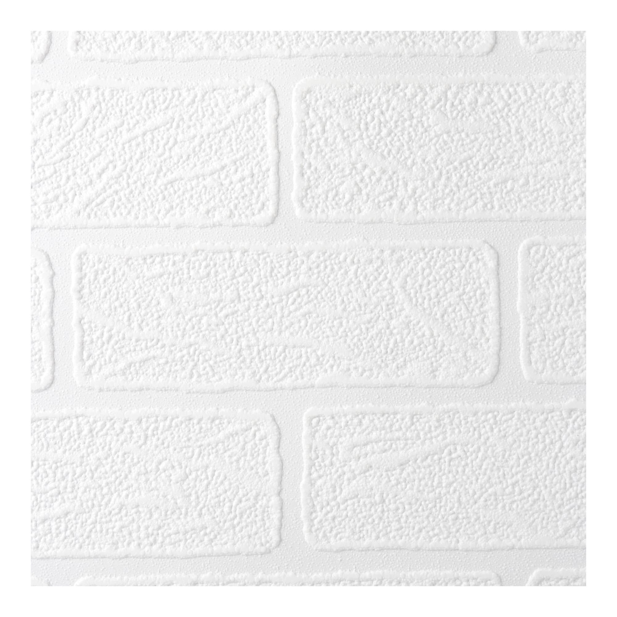 Superfresco Paintable Brick Effect White Wallpaper