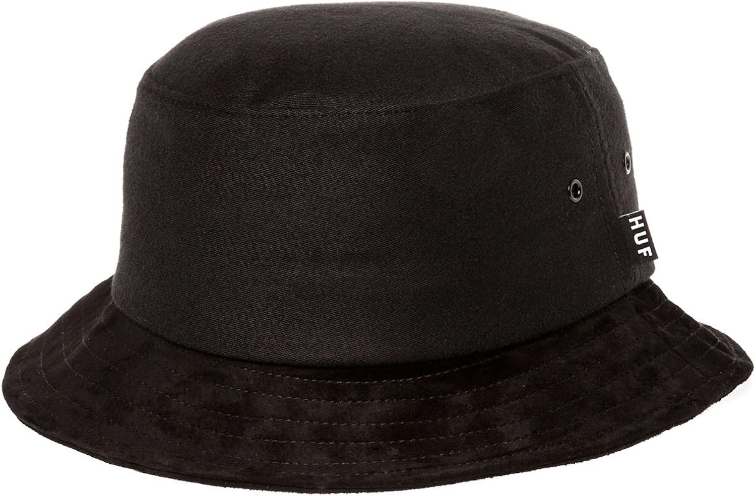 HUF Moleskine Bucket Hat Small Black Clothing
