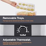VonShef Food Dehydrator 5 Tier 250W Temperature 40-70C Stainless view 6