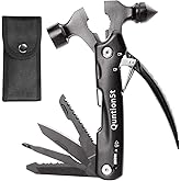 Mens Stocking Stuffers, Gifts for Men, Survival Hammer Multitool,Christmas Gifts for Dad, Emergency Escape Car Safety Hammer Multi-Tool 12 in 1,Cool Gadgets forCamping Hiking Household,Mini Multi tool