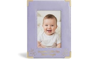WaaHome First Time Grandma Mothers Day Gifts for New Grandmother - New Grandma Gifts, 4x6 Purple Grandma Little Star Picture 