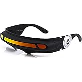 FLAWLESS EYEWEAR Futuristic Space Alien Costume Party Cyclops Shield Colored Mirror Mono Lens Wrap Sunglasses 147mm