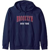 Vintage Brooklyn - New York - Throwback Design - Classic Zip Hoodie