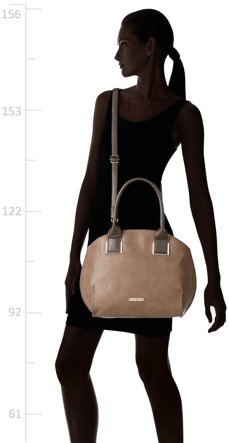 caprese kylie women's satchel (tan)