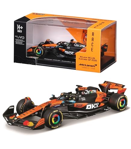 Amazon.com: Bburago 1:43 Race McLaren Racing MCL36 (2022) w/ #4