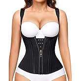 Nebility Waist Trainer for Women Corset Shapewear Tummy Control Faja Body Shaper Waist Cincher with Adjustable Strap