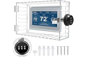 Thermostat Combination Lock Box, BestMal Universal Thermostat Cover with Password Ac Lock Box Cover Clear Thermostat Guard for Thermostat on Wall Fits Thermostats 5.7"L x 3.74"H x 2.36"D or Smaller