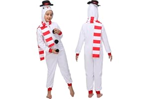 Rabtero Kids Santa Claus Costume, Girls Christmas Onesie Pajamas, Halloween/Christmas/Carnival Party Cosplay Costume