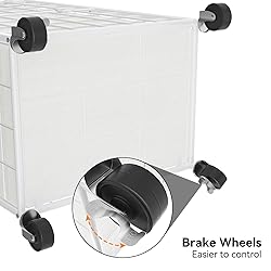 WOWLIVE Laundry Hamper with Wheels,Metal Wire Frame