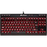 Corsair K63 Tastiera Meccanica Gaming, Cherry MX Red, Retroilluminato Rosso, Italiano QWERTY, 87 tasti, Nero