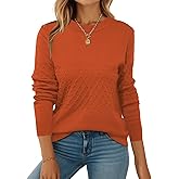 ZEAGOO Womens Sweaters Long Sleeve Tops Crew Neck Knit Pullover Sweaters Fall Fashion 2026 Dressy Casual Basic Clothes
