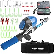 Kit Pêche Enfant 5.9 Pieds Télescopique - Canne, Moulinet Et Accessoires Complets